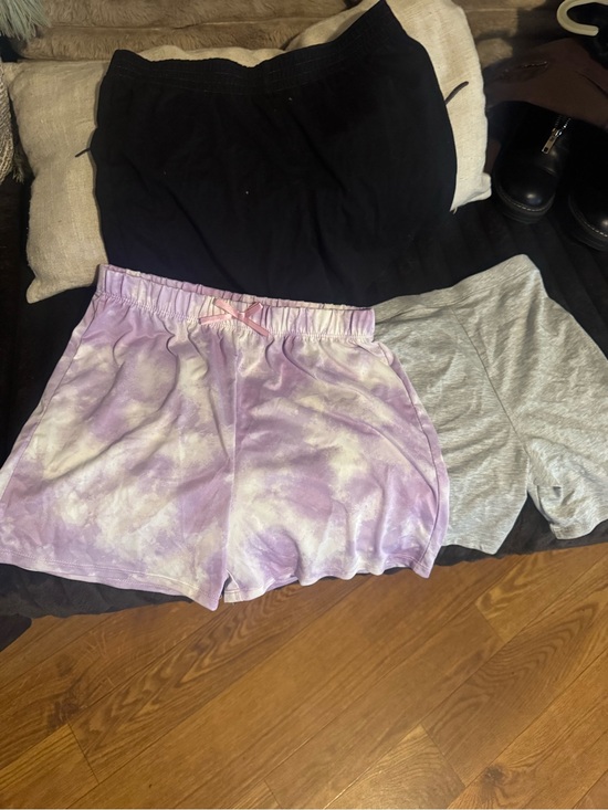 Topia Other - Topia Lavender Tie-Dye Shorts with Pink Bow
